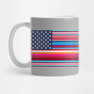 Mexican-American Pride // Serape USA Flag Mug